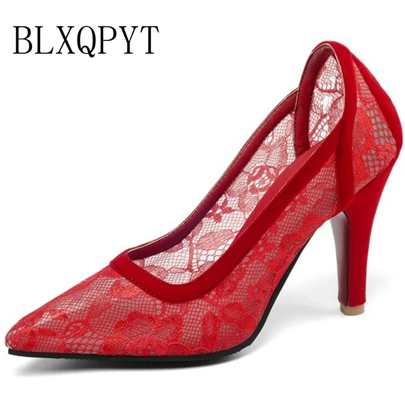 

BLXQPYT Mujer SUPER Big Size 28-54 Shoes Women Sandals High Heels 9.5CM Sapato Feminino Summer Style Chaussure SANDALS 19-77