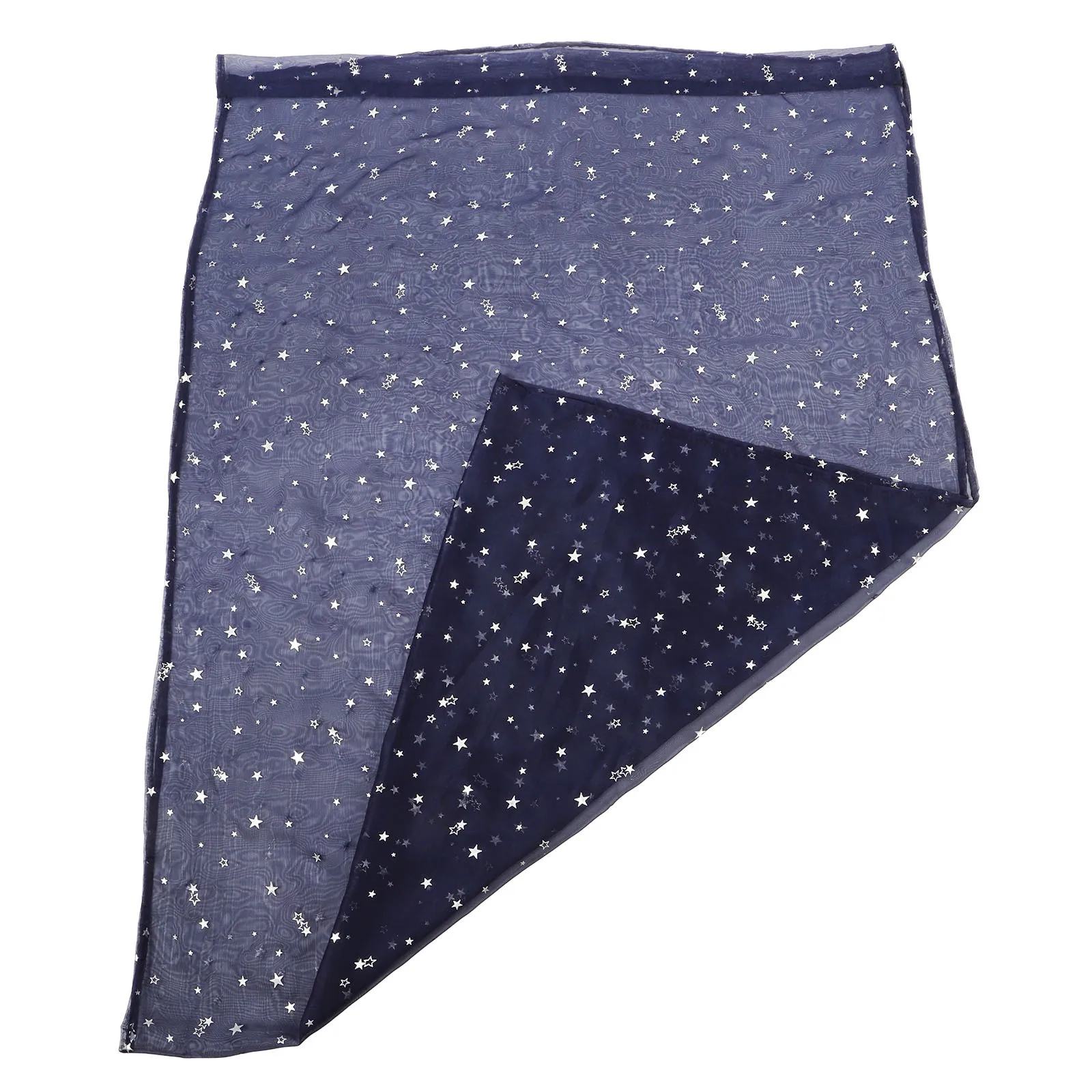 

Navy Silver Star Foil Sheer Curtains 100x270cm Romantic Voile Window Screening Bedroom Room Window Tulle