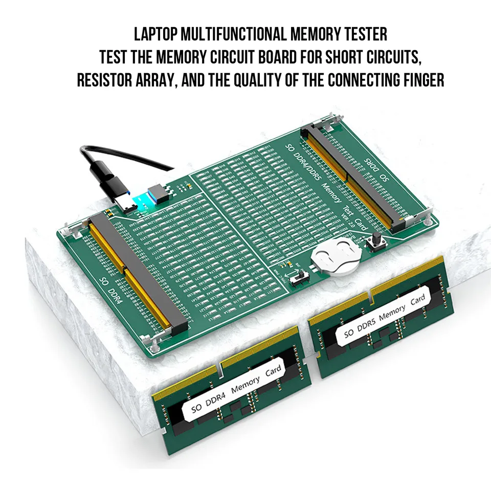 RAM-Speichertesterkarte 4-in-1 DDR3 DDR4 DDR5 Server - LED Tester Für Desktop & Server RAM DDR5 Server Tester RAM-Speichertesterkarte 4-in-1 DDR3 DDR4 DDR5 Server - LED Tester Für Desktop & Server RAM DDR5 Server Tester