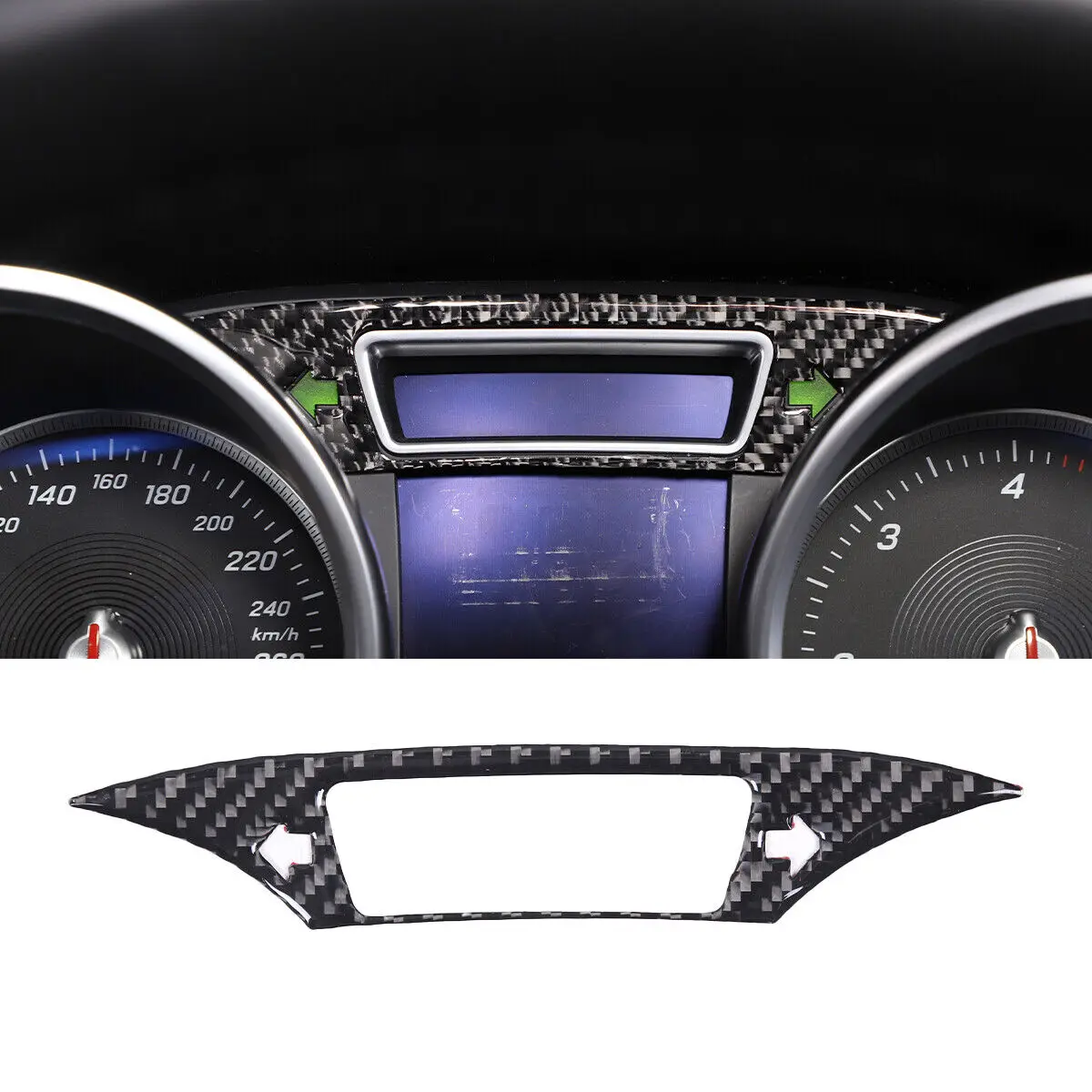 

Soft Carbon Fiber Car Inner Instrument Turn Sign Display Cover Sticker Fit For Mercedes Benz G Class W463 2013-2018
