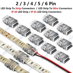 Connettore LED 2/3/4/5/6Pin connettore striscia LED per RGB RGBW SMD 5050 WS2812B LED Strip Light collegamento filo giuntura terminale