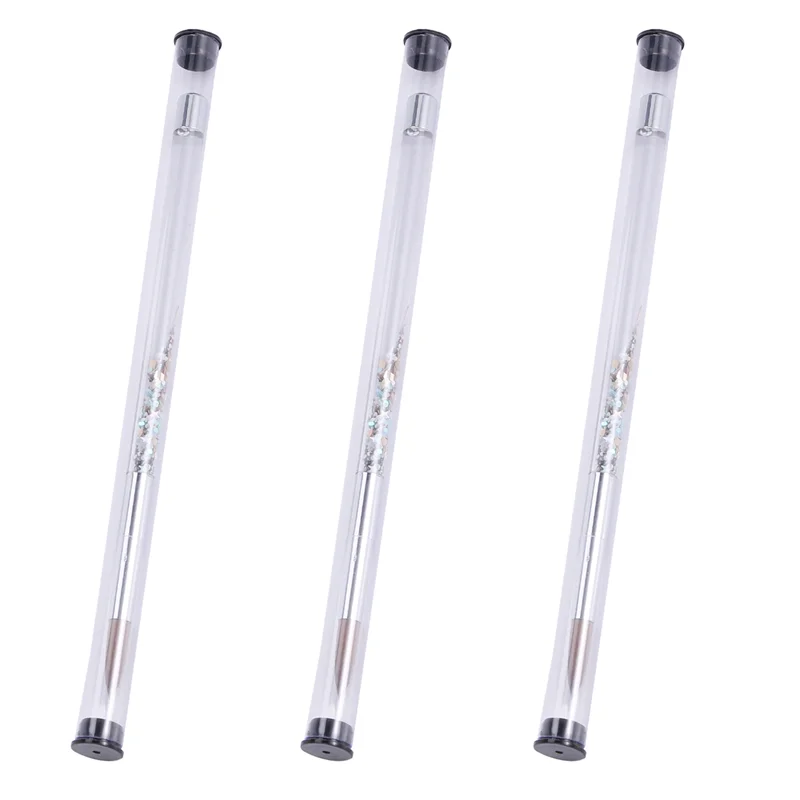 ABIT 3Pc or Rose Kolinsky Sable acrylique brosse à ongles avec flux liquide paillettes Nail Art brosse pour outil d'art des ongles 14