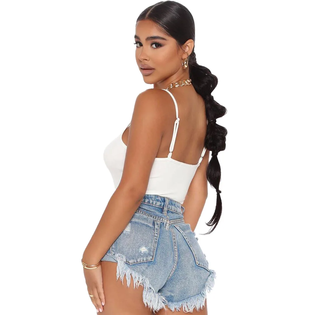 Szorty Denim Women Jeans High Waist Slim Fit Short Casual Spliced Pockets Button Pant Solid 2025 Summer Short Pants Beach