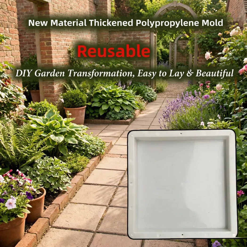 Concrete Mould for Pavement Walkway DIY Paver Path Garden Stepping Stone Mold Reusable Plastic Patio Cement Brick Maker Walk view 4