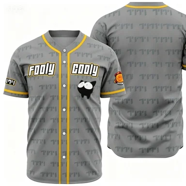 Personalized and Creative  Printed Short Sleeved American Baseball Jersey Versatile and Trendy Cardigan
