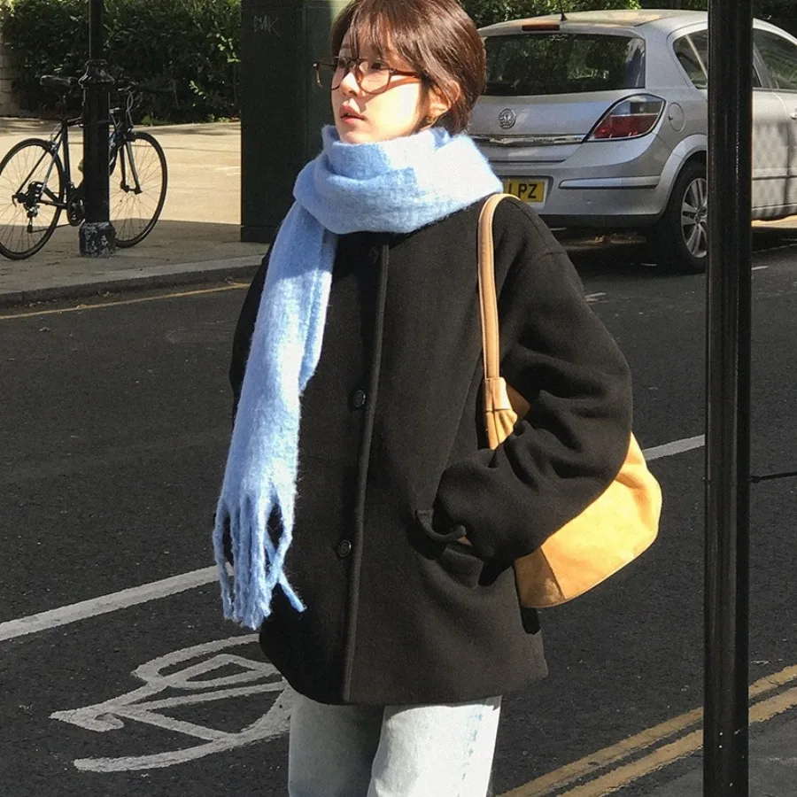 

Women's Woolen Coat 2025 Dongda Gate Autumn Winter New Sle Versatile Retro Briti Sle Mid-Length Top Commute Thiened