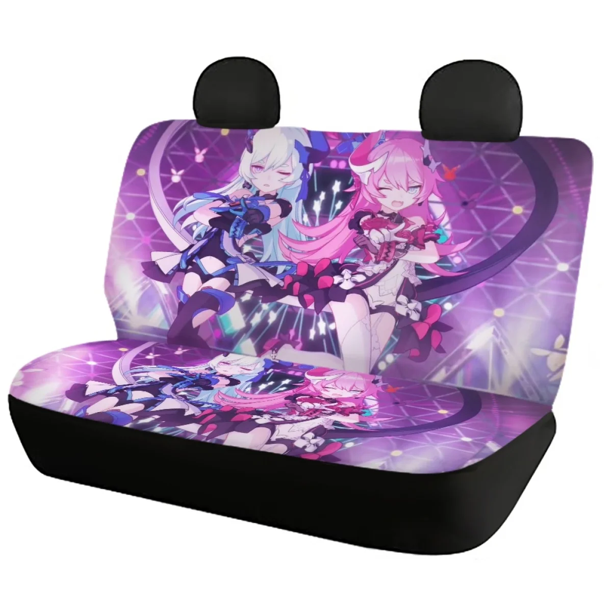 Rozaliya and Liliya Anime Pattern Front/Back Car Seat Covers Full Set Vehicle Seat Protect Interior Seat Covers Fit Most of SUV