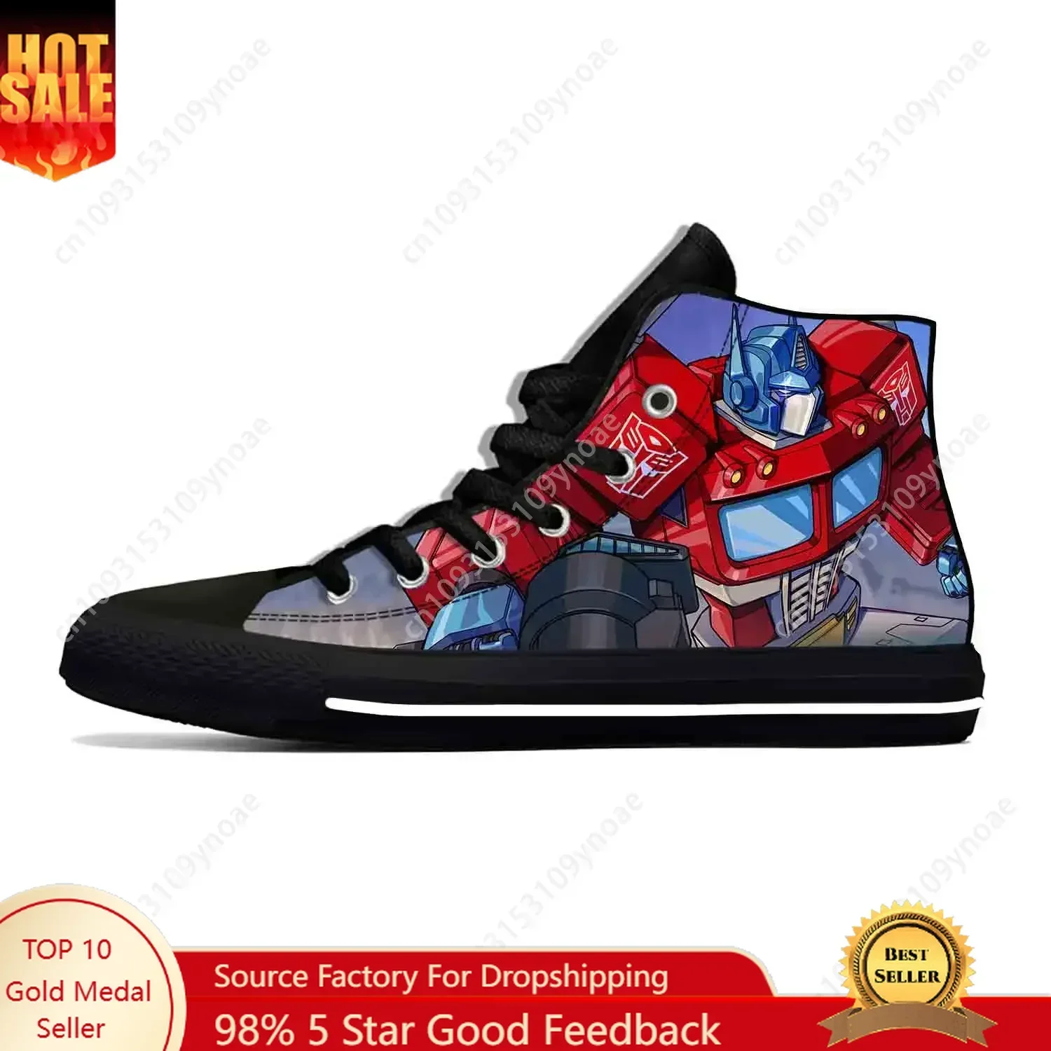 

Hot Anime Cartoon Manga Transformer Optimus Prime Casual Shoes Breathable Men Women Sneakers High Top Lightweight Board Shoes