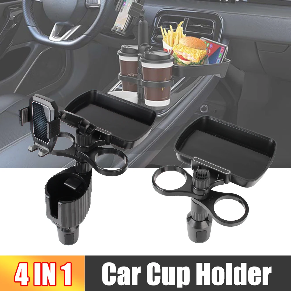 Car Cup Holder Adjustable Phone Holder Stand Car Accesories Car Food Table Car Tray Table 360 Degree Rotation Drink Holder