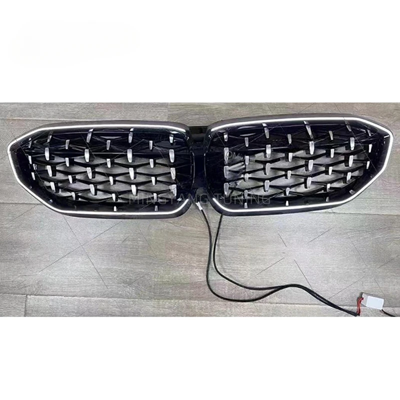 Accesorios para coche, parrilla LED con diseño de diamante y luz para parrillas de coche BMW Serie 3 G20 320i 330i 2019-2022