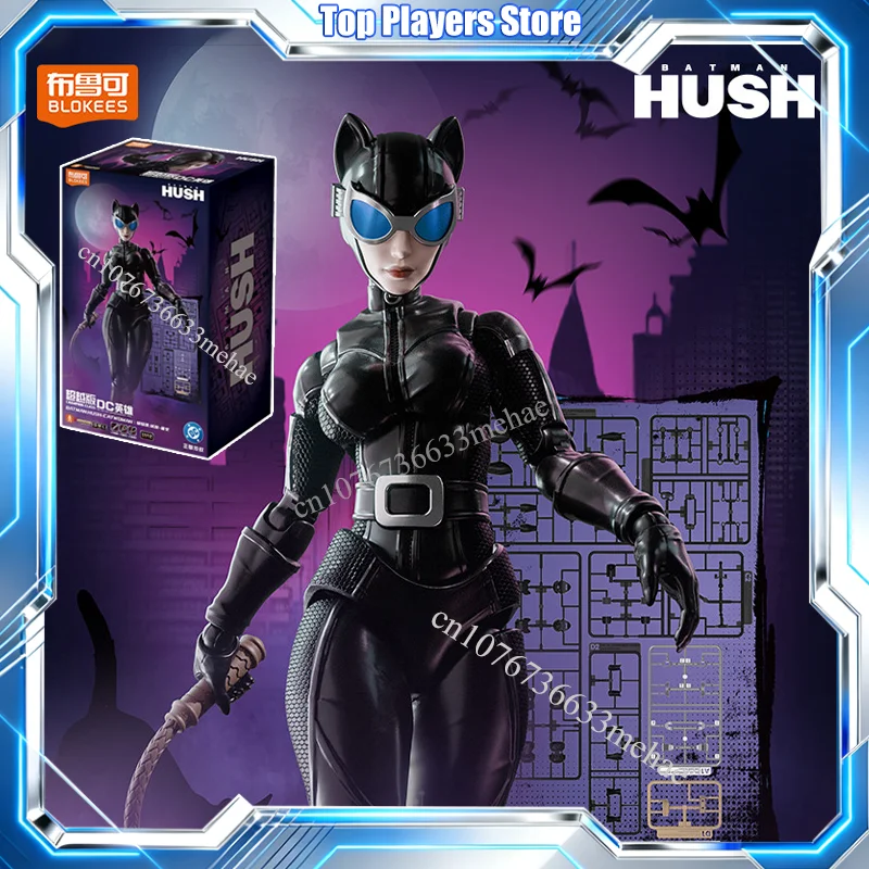 Genuine Blokees Hush Catwoman Toys Hush Batman Action Figure Assembly Model Kit DC Nightwing Champion Class Superman Gifts