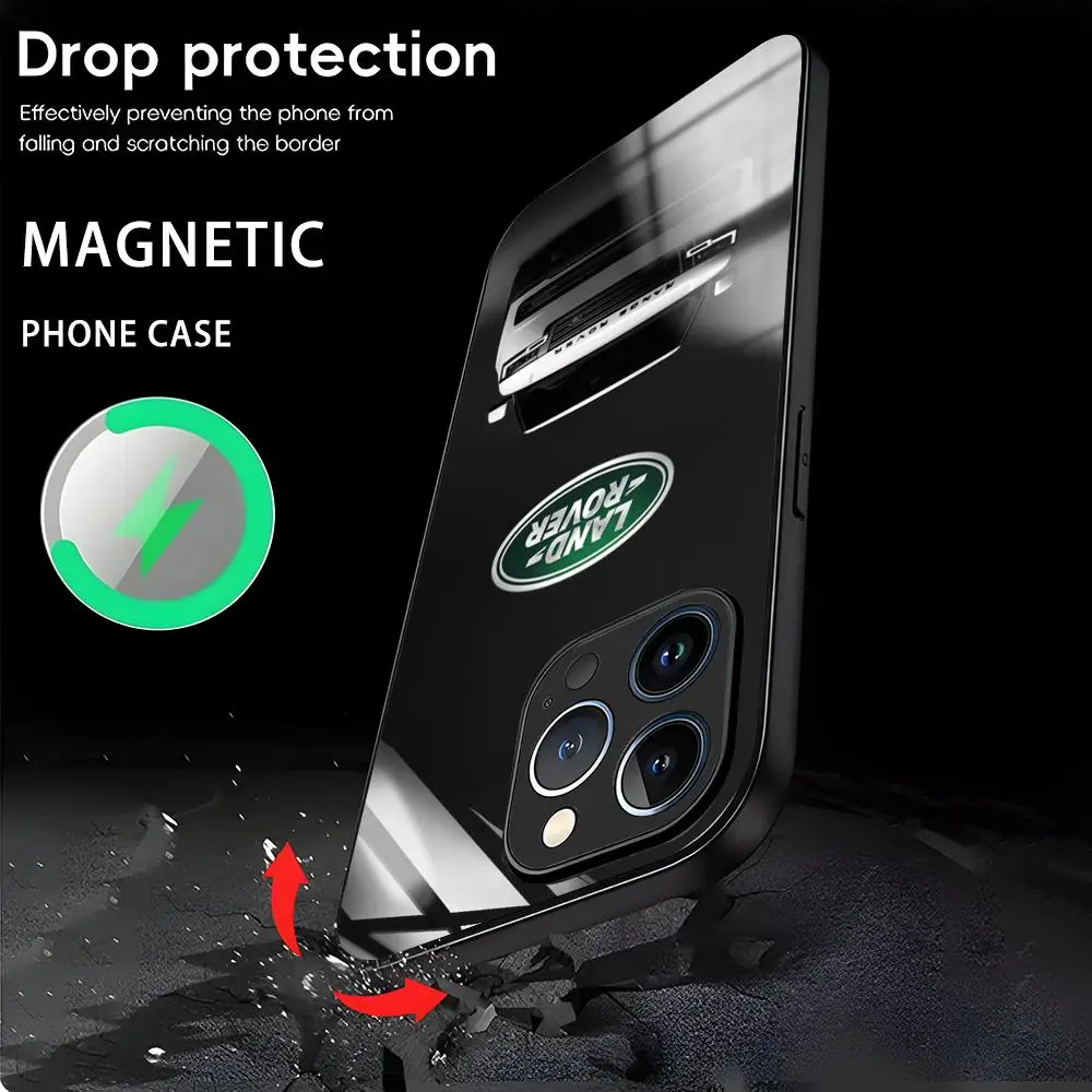 High-end off-road rover R-Range Phone Case For iPhone 16 15 14 13 12 11 X XR XS 8 Plus Mini Pro Max Glass Magnetic Phone Case