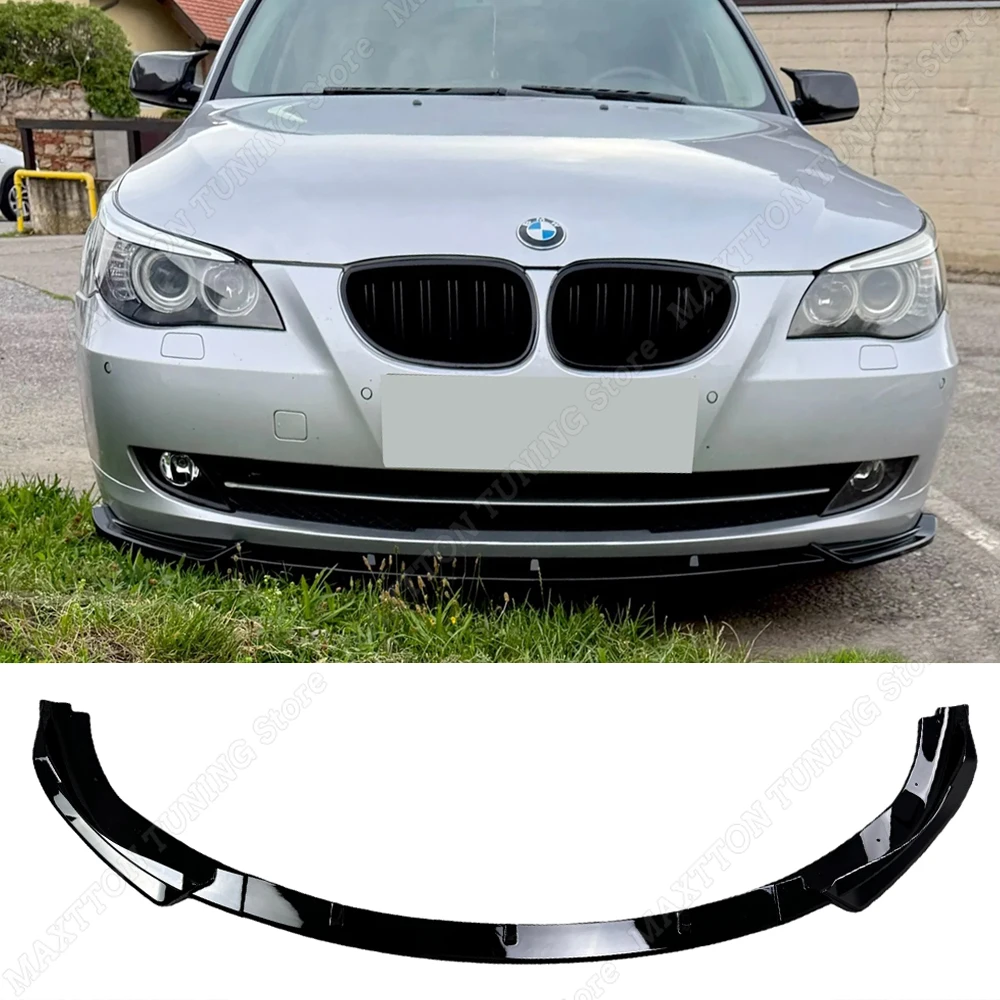 Front Bumper Splitter For BMW 5 Series E60 E61 Standard 2008-2010 Front Lip Spoiler Diffuser Modification Exterior Guard Trim
