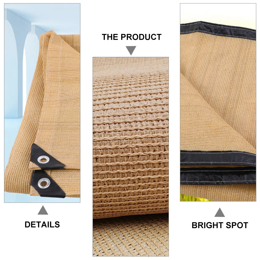 

1pc Thick Block Shading Net Home Sunshade Sail For Balcony Garden Yard Outdoor Summer Shading Net Home Sunshade Beige