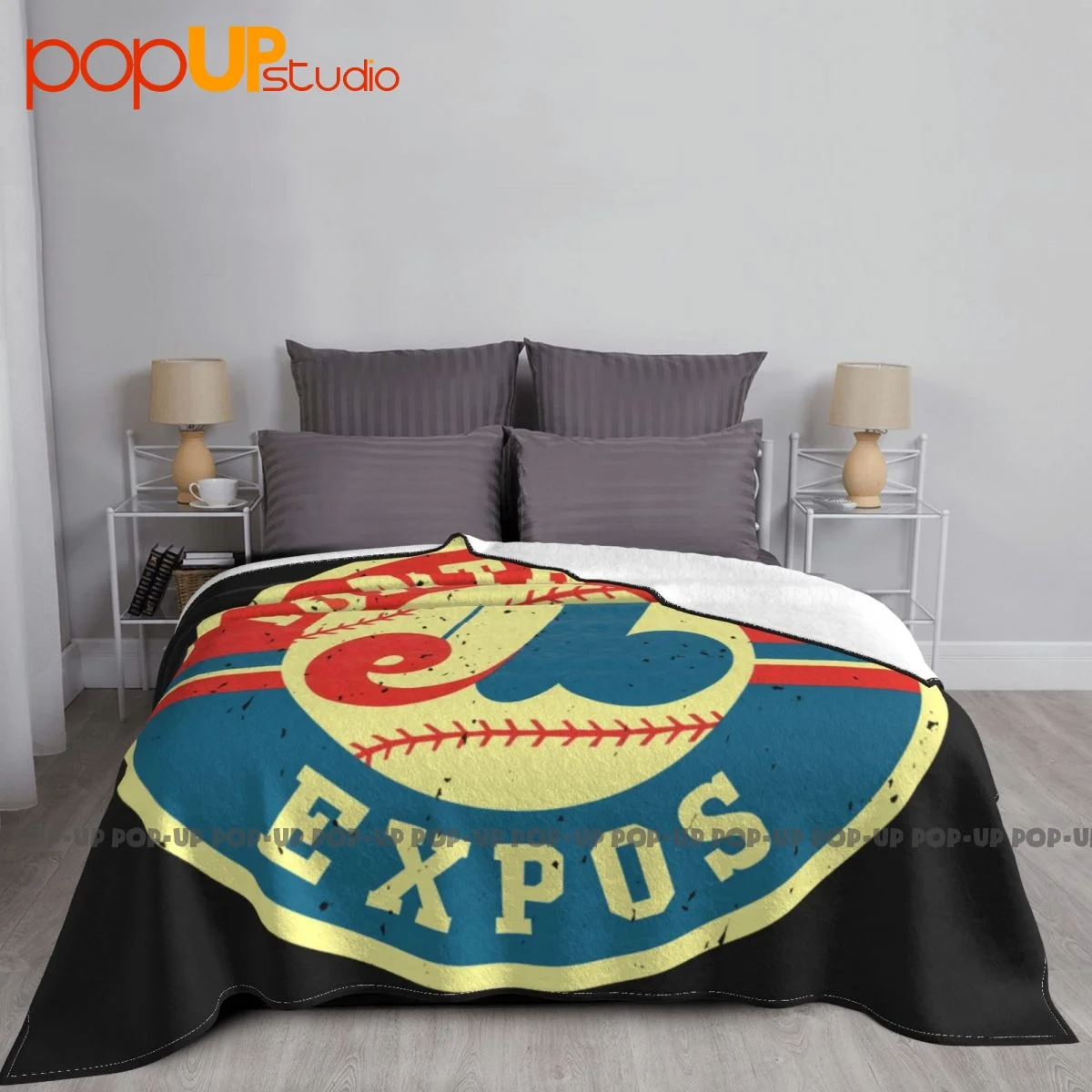 Montreal Expos 1969 Blanket Thick Bedroom Comfortable Couch Blanket Mechanical Wash