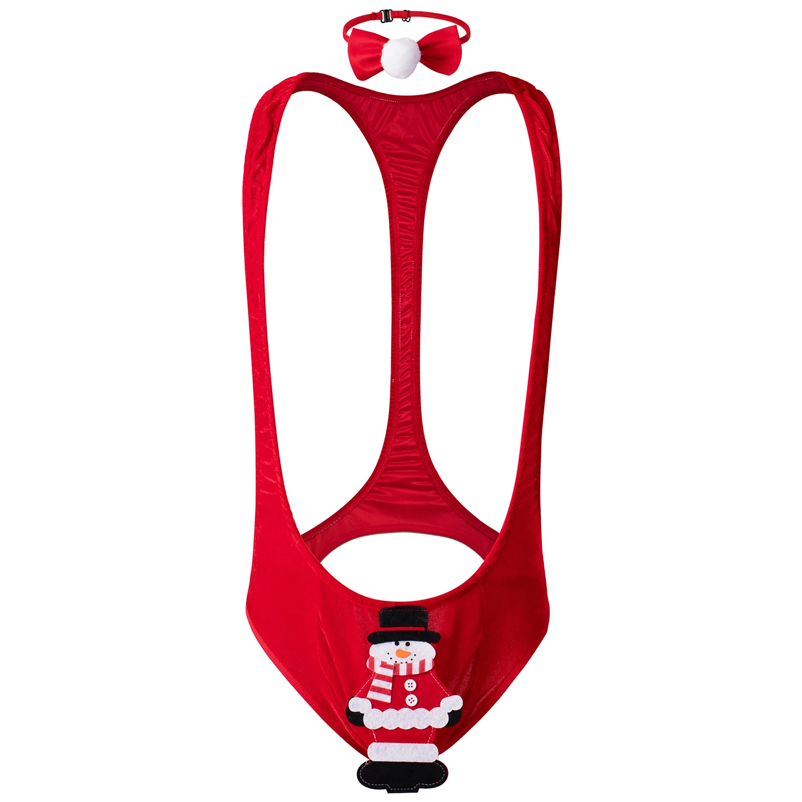 ชุดชั้นในผู้ชายคริสต์มาสชุดชั้นในชุดบอดี้สูทเซ็กซี่ One-piece Santa Claus เร้าอารมณ์เครื่องแต่งกาย Mankini กระเป๋าก้น