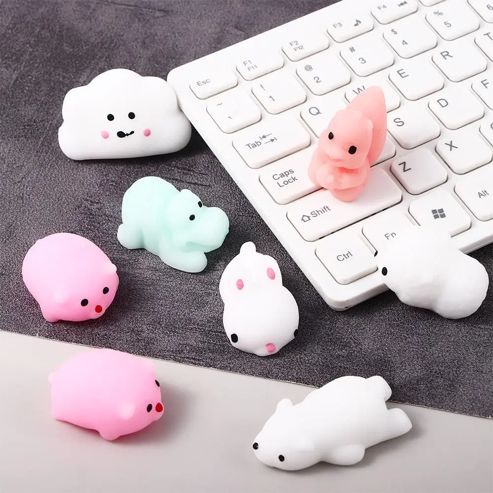 Cute Office Decorations Easter Mini Mochi Desktop Ornaments Stress Relief Toy Stress Relief Toy Kawaii Animal Mochi Toys