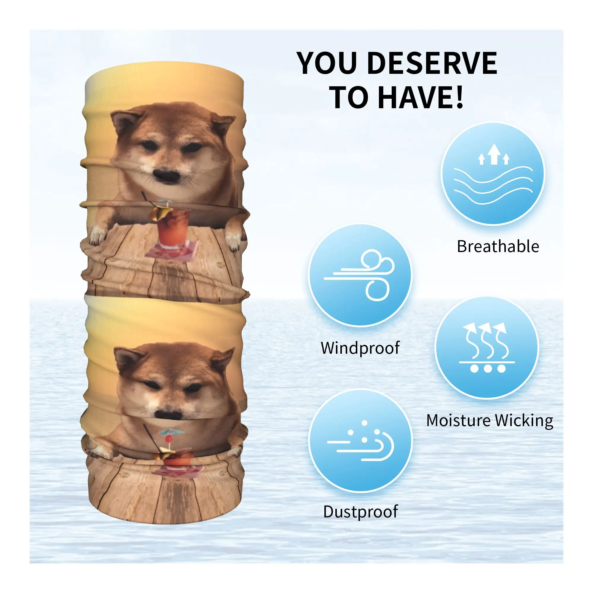 مخصص Cheems في عطلة باندانا الرقبة الجراب يندبروف الوجه وشاح غطاء النساء الرجال شيبا Inu دوجي أغطية الرأس أنبوب بالاكلافا