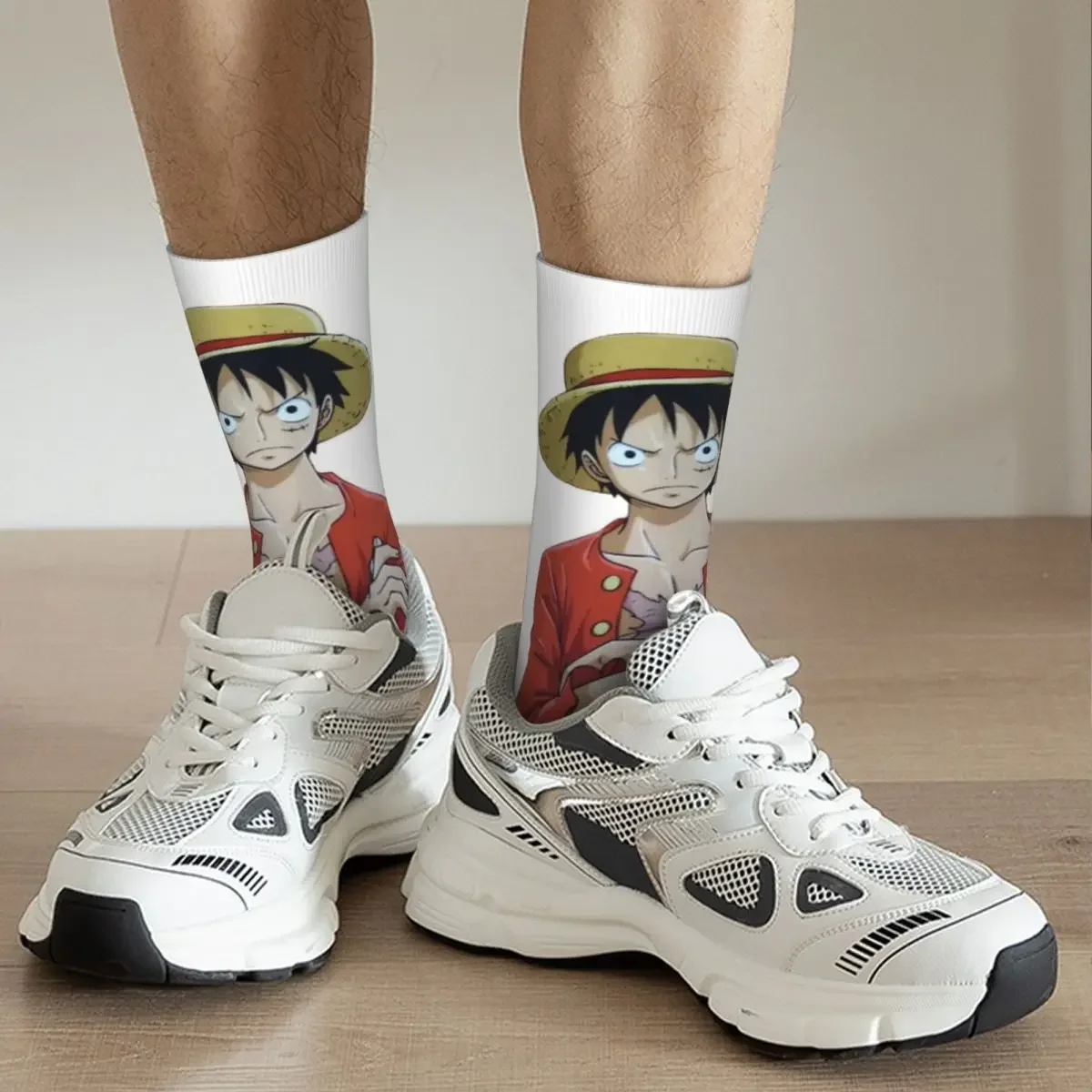 MONKEY D rufy ONE PIECE BEST ANIME Socks Harajuku calze Super morbide calze lunghe per tutte le stagioni accessori per il compleanno Unisex