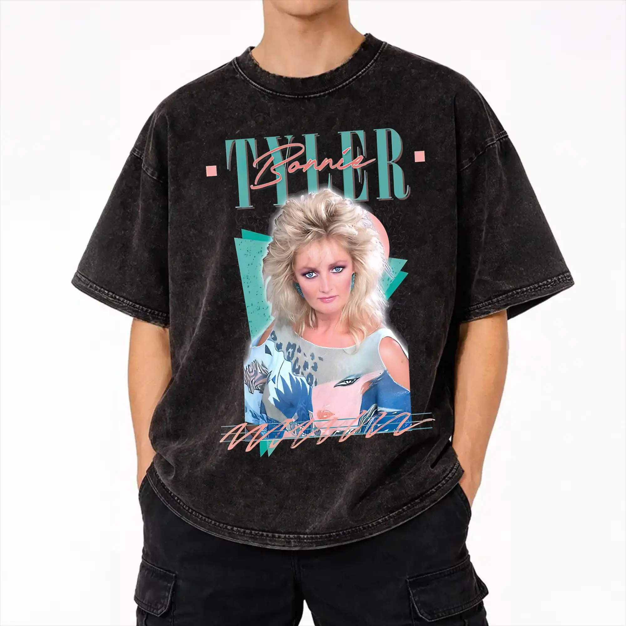 Bonnie Tyler  Washed T Shirts Streetwear Hip Hop Fashion T-Shirts  Tees Tops for Men Women Short Sleeve Harajuku