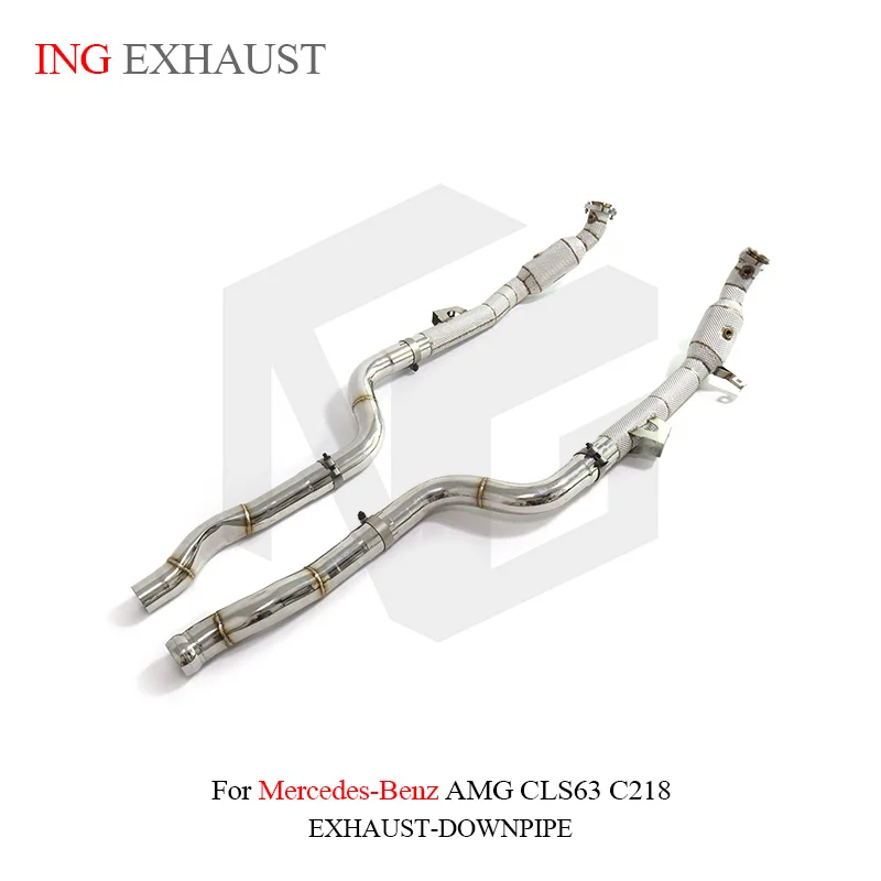 ING Cat Downpipe Performance Tube for Mercedes BENZ CLS63 C218 5.5L Engine Header Shield Power Race Escape Pipe Exhaust