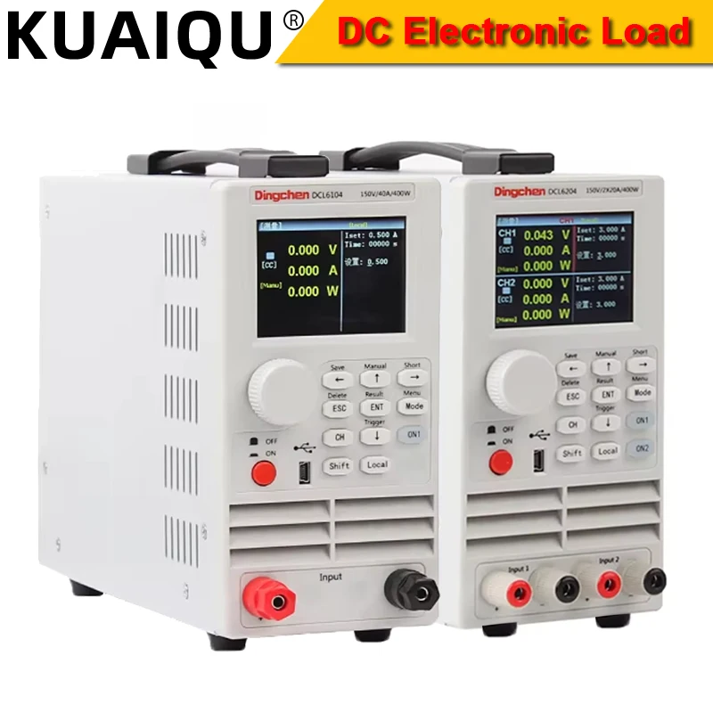 Programmable DC Electronic Load Single Dual Channel Digital Battery Tester 400W 600W 150V 20A Adjustable Test DCL6104 CC CV Mode