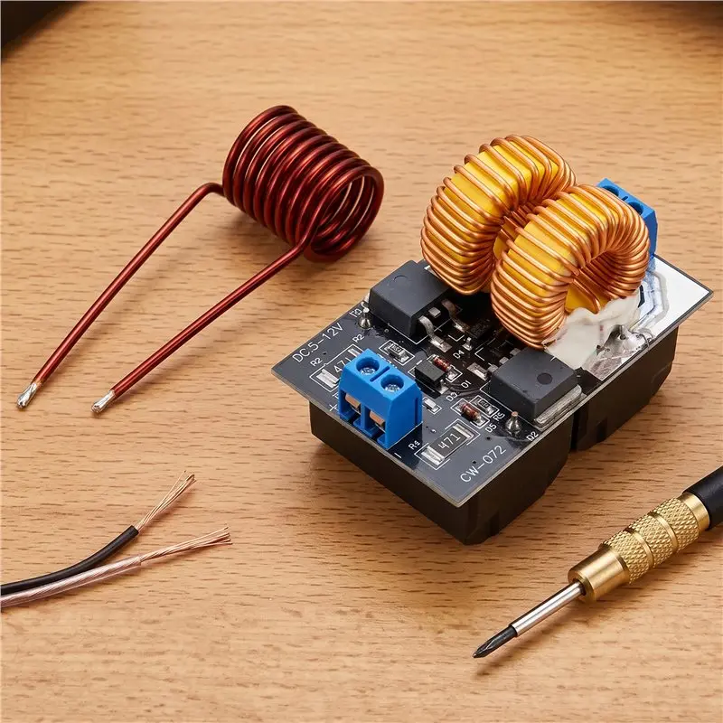 Cleaner Parts Mini DV 5V-12V 120W ZVS Heating Machine 120W High Frequency Induction Heating Board Module Driver Heater