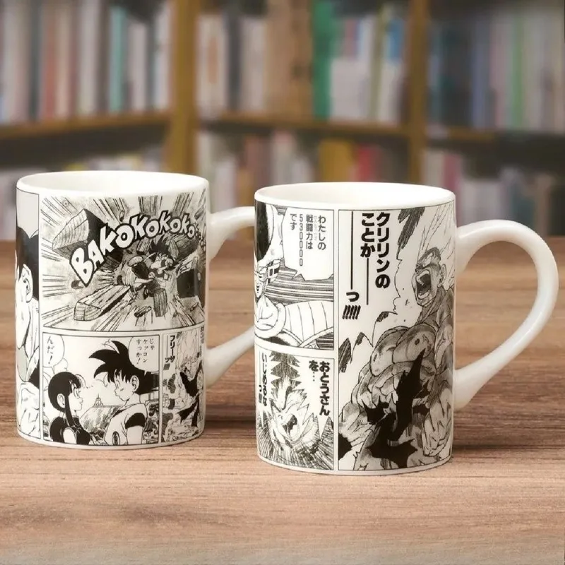 

New Dragon Ball Kawaii Anime Goku Vegeta Ichiban Award 40th Anniversary Collage Mug Cute Creative Cartoon Ceramic Teacup Gift