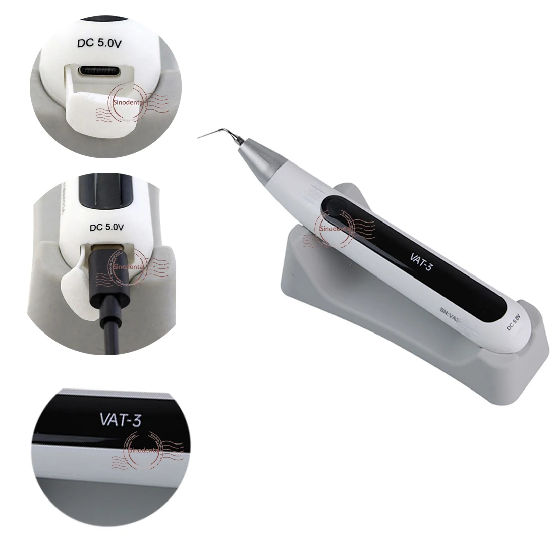 Dental VAT-3 Ultrasonic Root Canal Irrigation Pen Endoactivator Sonic Irrigator Cordless Broken Tip Removal Calcification Remove