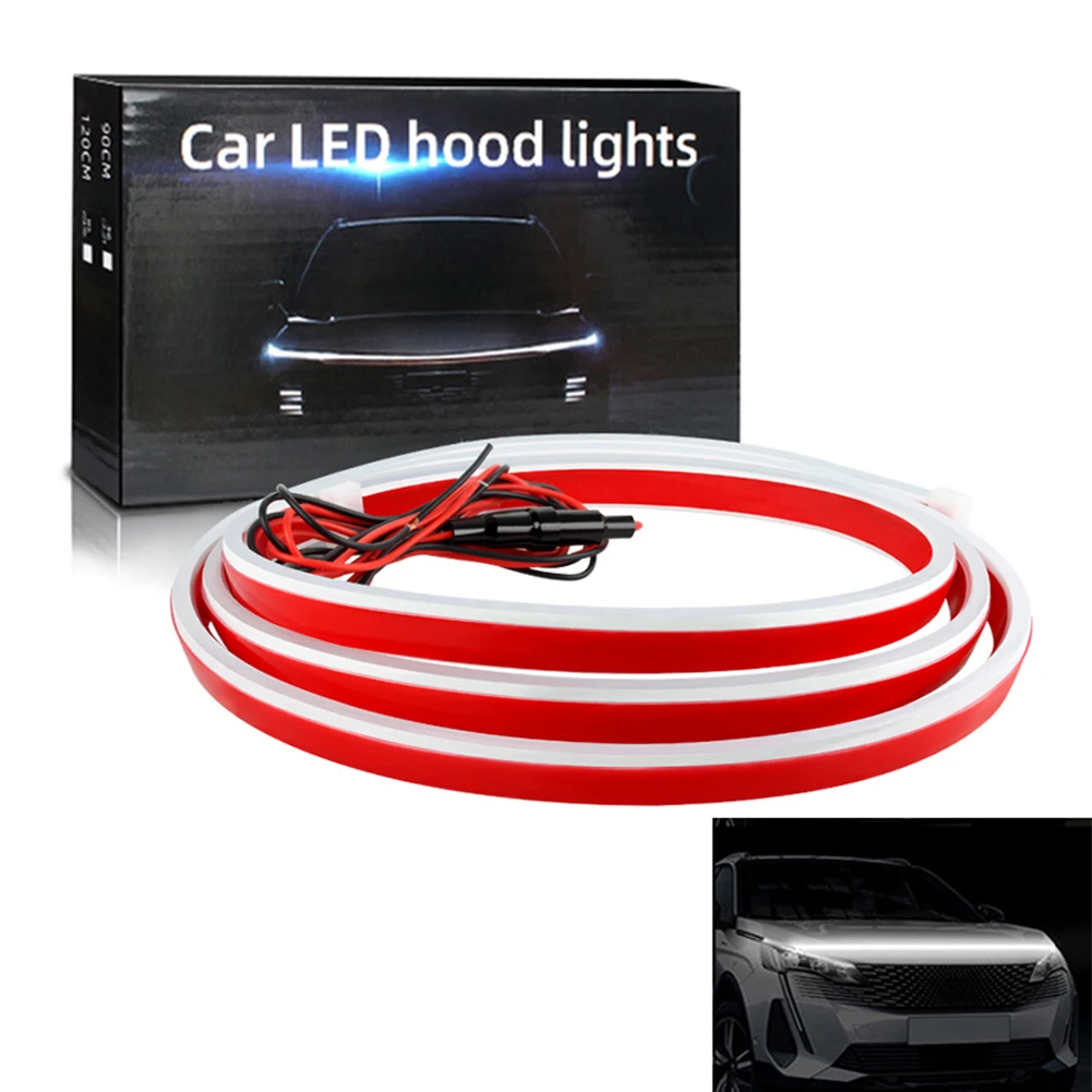 Hood Lights 1x LED Strip Light LED Side Waterproof Convenient Daytime Running Light Decoration Light Brand New