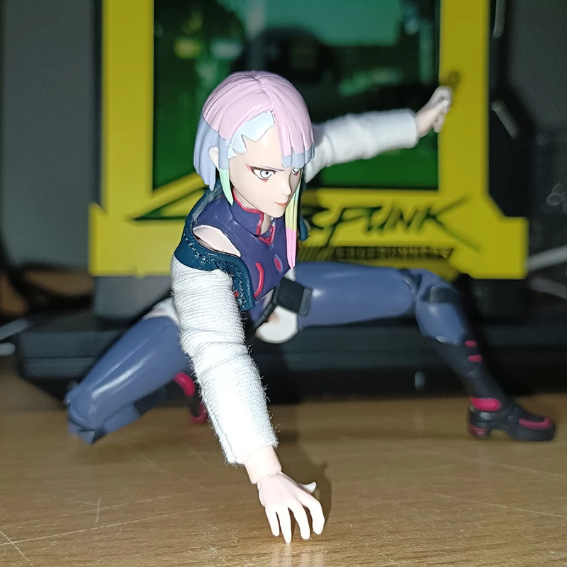 정품 Jada Toys David Lucy Cyberpunk Edgerunners Kushinada 애니메이션 피규어 David Lucy 액션 피규어 인형 장난감 데스크탑 장식