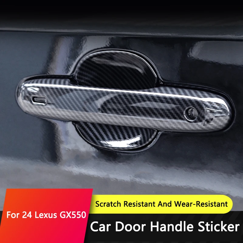 QHCP Car Outer Door Handle Cover Film Door Bowl Sticker ProtectiveTrim Decals 4Pcs/Set Fit For 2024 Lexus GX550h Accessories