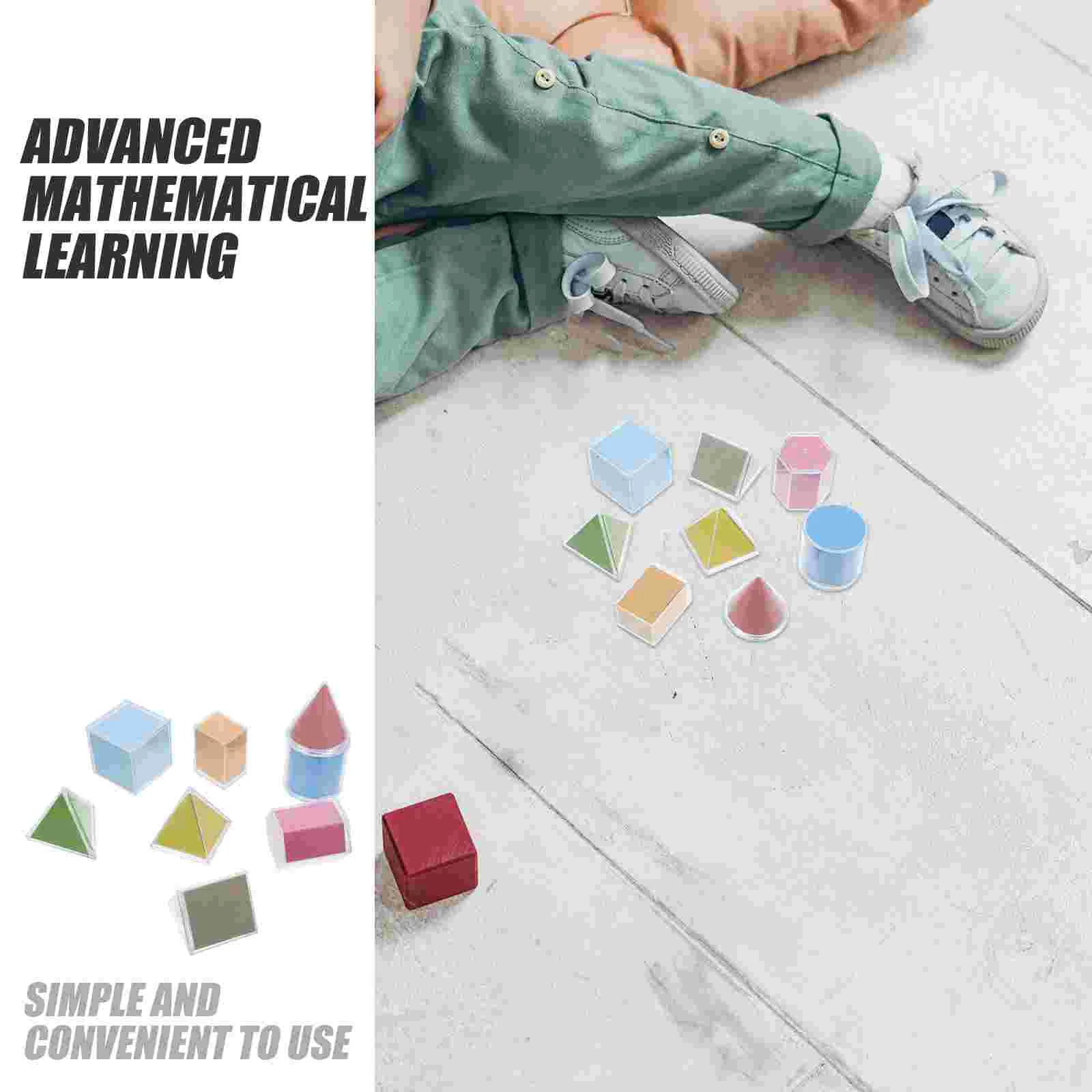 8 шт., обучающие пособия с твердой геометрией, легкий стол для детей, счетные палочки, математическая сенсорная банка, Edx, манипуляционные игрушки