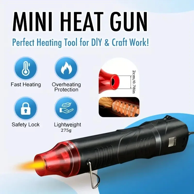 Nueva pistola de aire caliente de 220V con pantalla, pistola de aire caliente de temperatura ajustable para manualidades, estampado, envoltura retráctil, reparación de cables de PVC