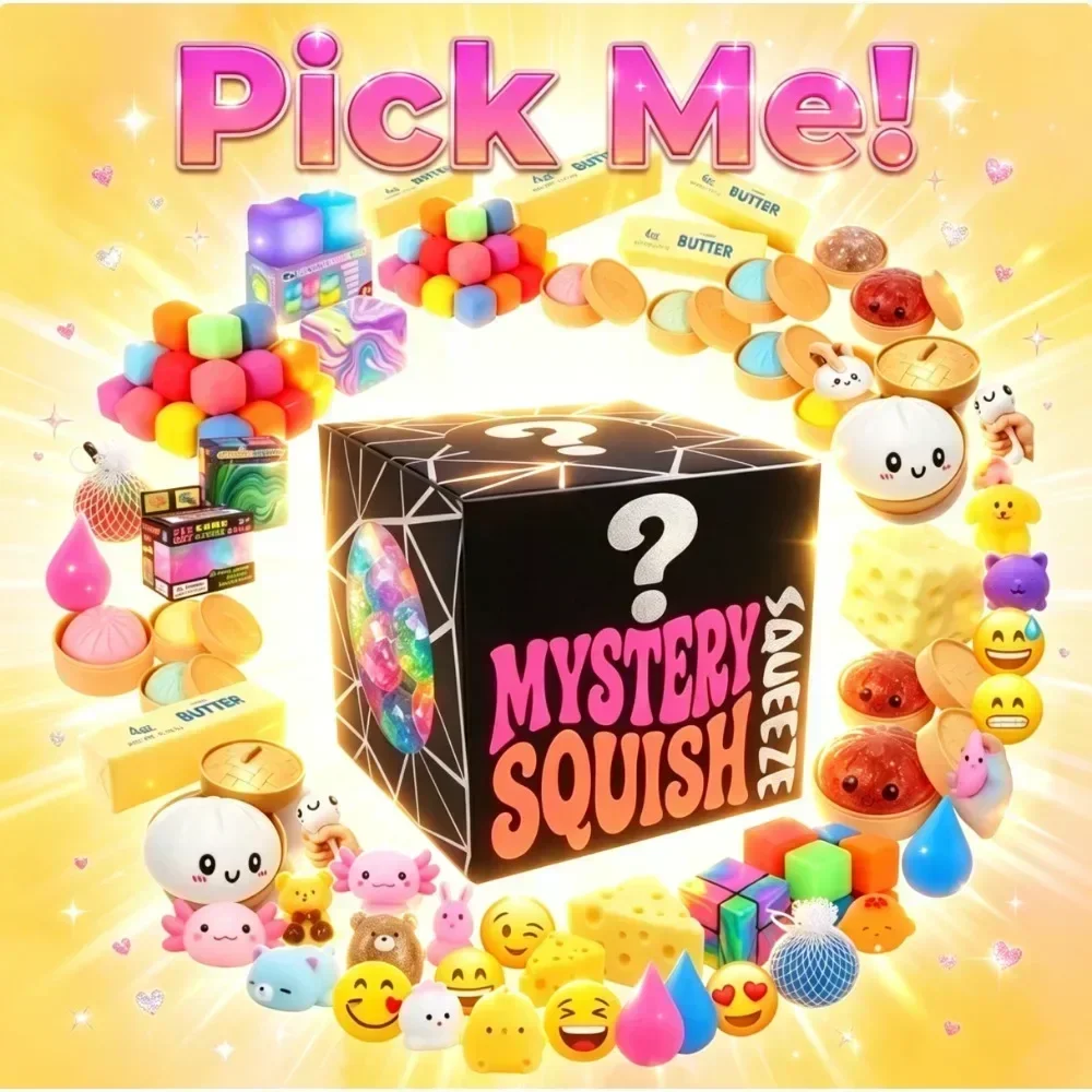 

Mystery Blind Box Toys, Soft Rubber Blind Boxes. (Each Box Contains 1 Random Mystery Squeeze Artifact.)Includes 30 Adorable Mystery Toys, Stress-Relieving Toys, And Surprise Blind Box Party Gifts. They Recover Slowly And Help Relieve Stress.
