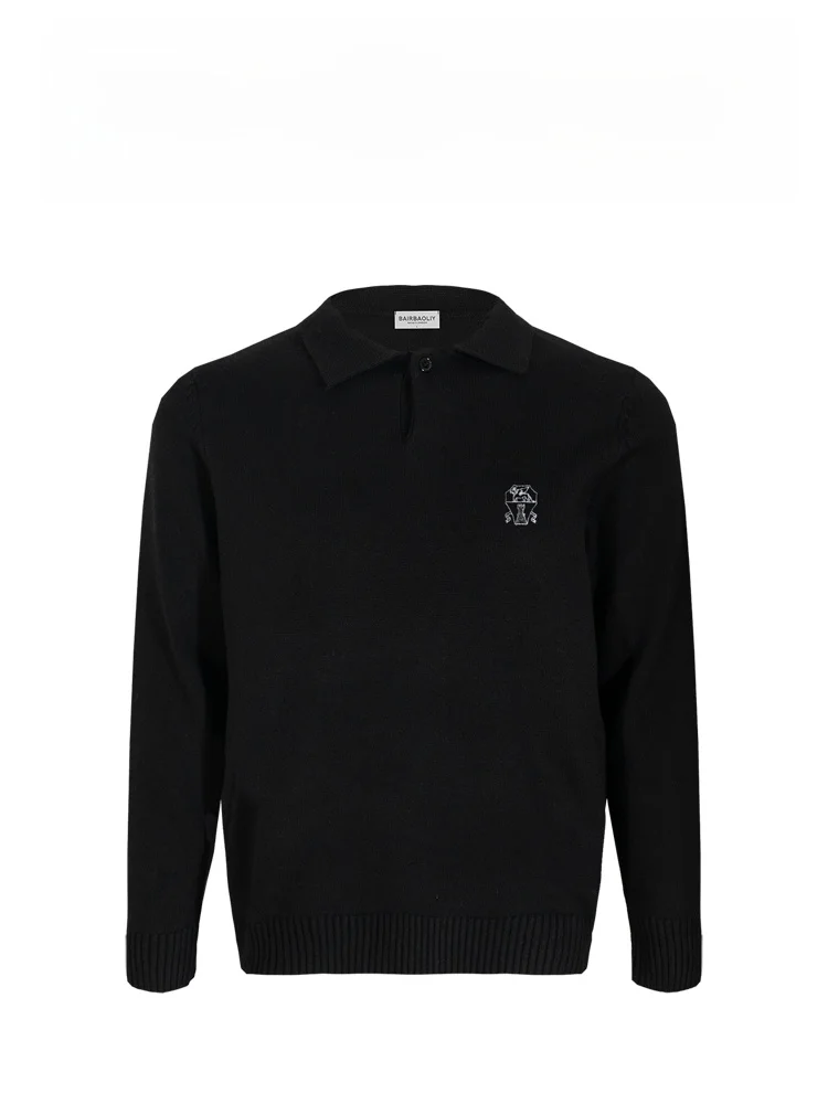 

BAIRBAOLIY Luxury Knitted Long Sve Men's Sweater Autumn Winter Warm Collar Casual Sle Polyester Fiber Soft Comfortable