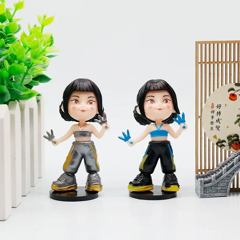 Novo 6 pçs/set q versão k pop demônio caçadores figura de ação boneca rumi mira zoey estatueta boneca coleção para crianças presentes natal