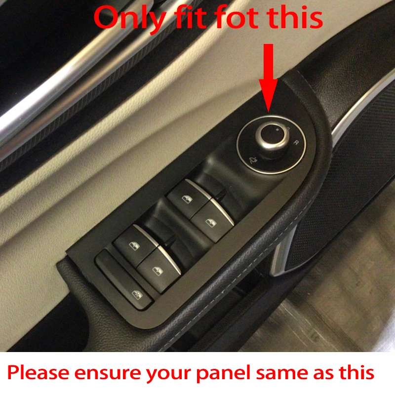 Car Door Rearview Mirror Adjust Knob Decorative Ring For Alfa Romeo Giulia Stelvio 2015-2019 Interior Accessories Trim Cover