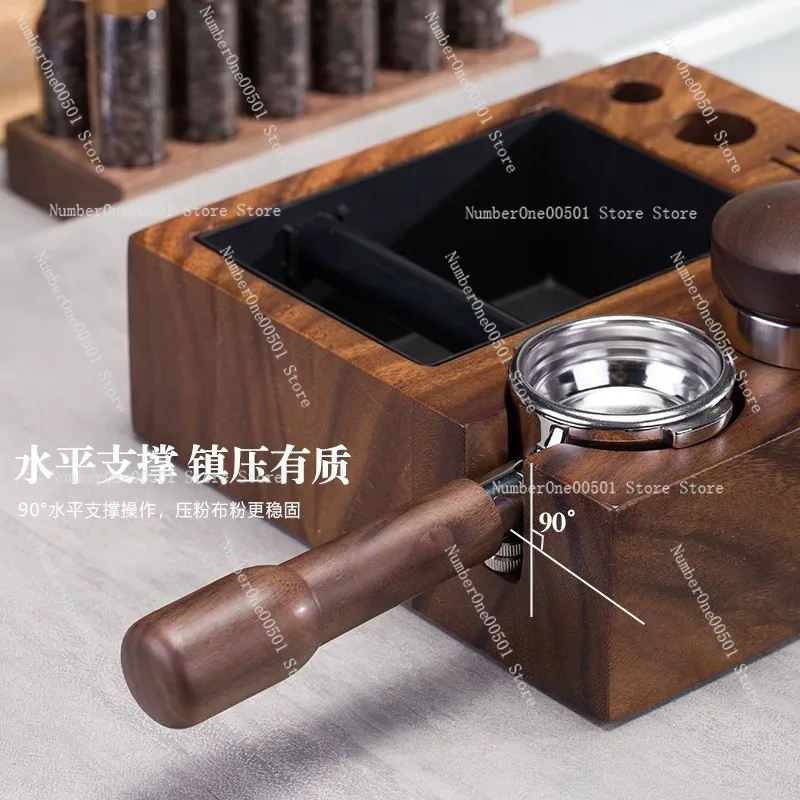 

Walnut Coffee Tamper Stand Distributor Holder Portafilter Organizer 51/54mm 58mm