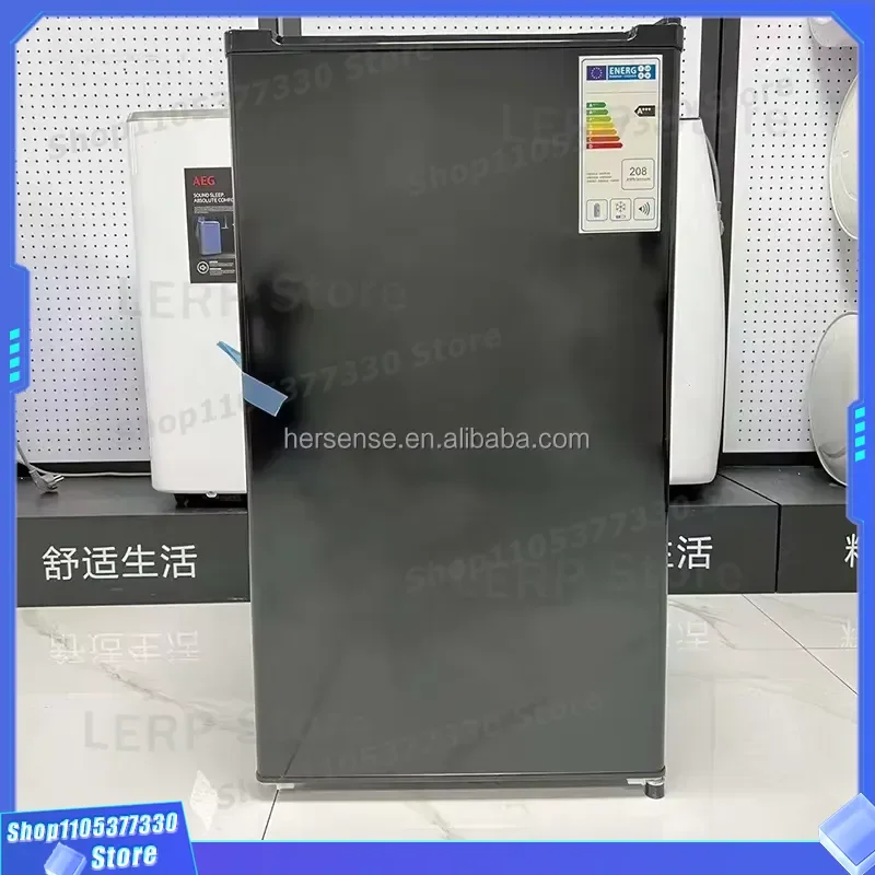90L Mini Bar Fridge with Freezer Compartment for Home Kitchen Hotel Use Compact Chinese Household Appliance Refrigerator Mide