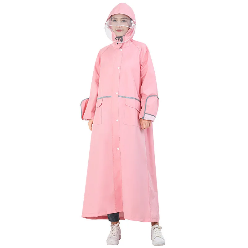 Raincoat Long Women's Full Body Bicycle Sleeved Poncho