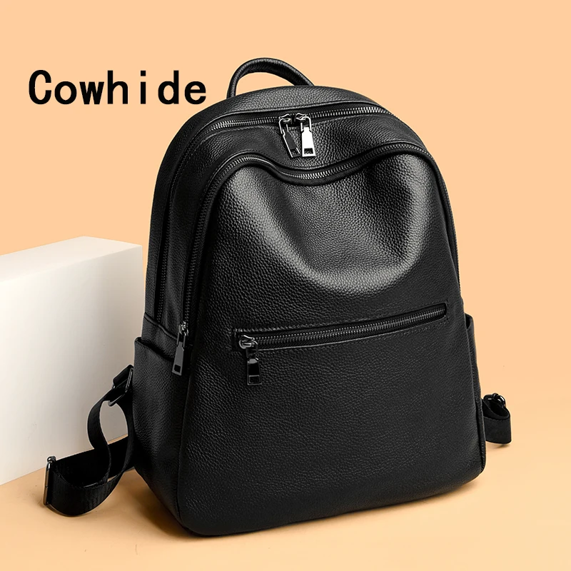 New 2023 Cowhide Backpacks Shoulder Chest Bag High-Capacity Ladies Women\'s Bags Travel  Fashion For Girls Luxury Chest Bag