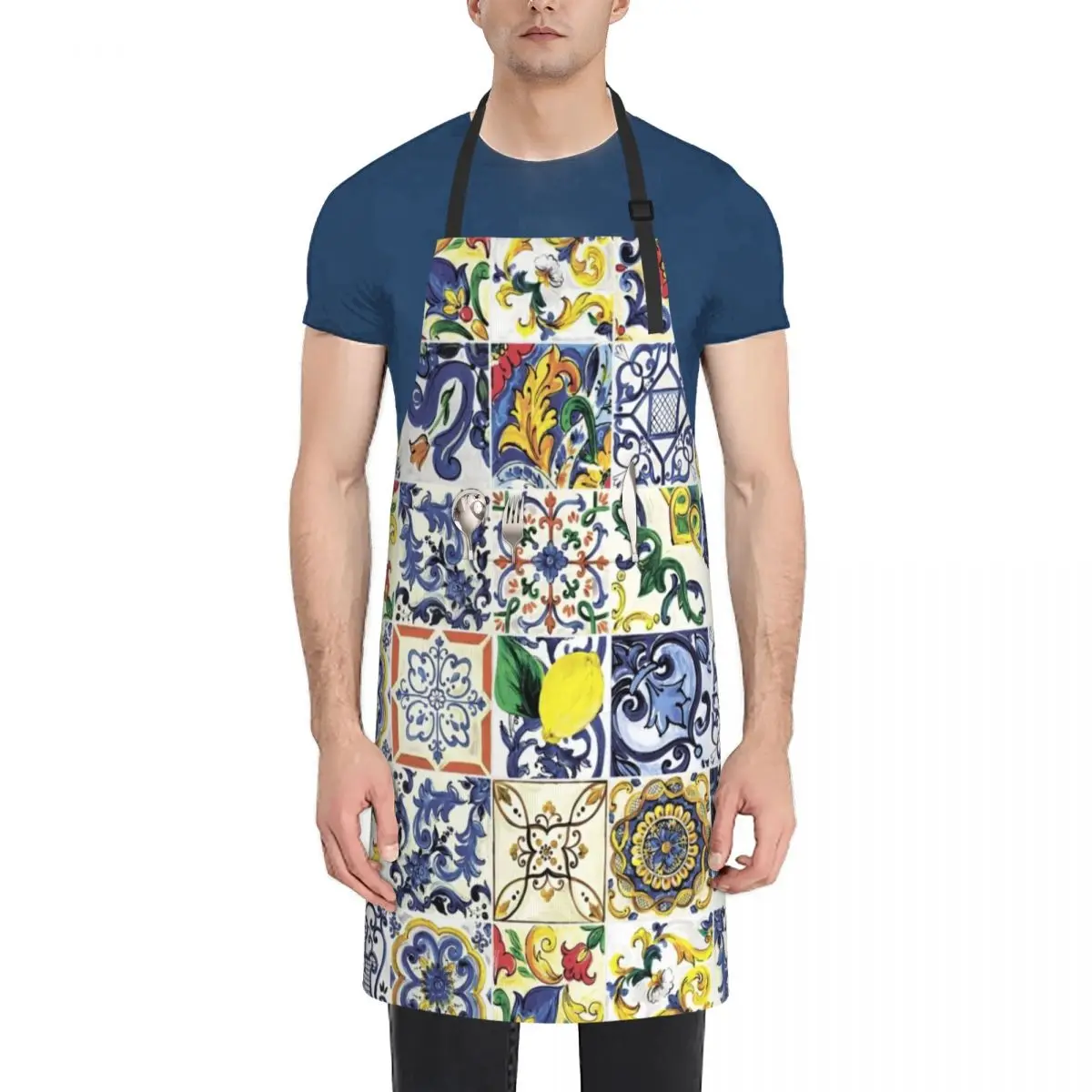 Abstract Majolica Apron Women's Kitchen Front work ladies cleanings Apron