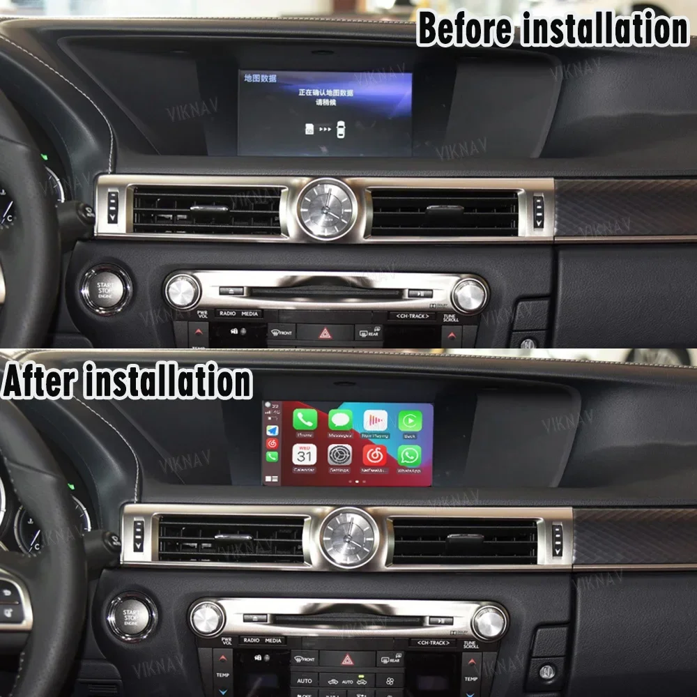 Viknav Linux Decoding Box Upgrade Interface For Lexus GS 2012-2020 Android Auto Wireless Apple CarPlay Decoder Box