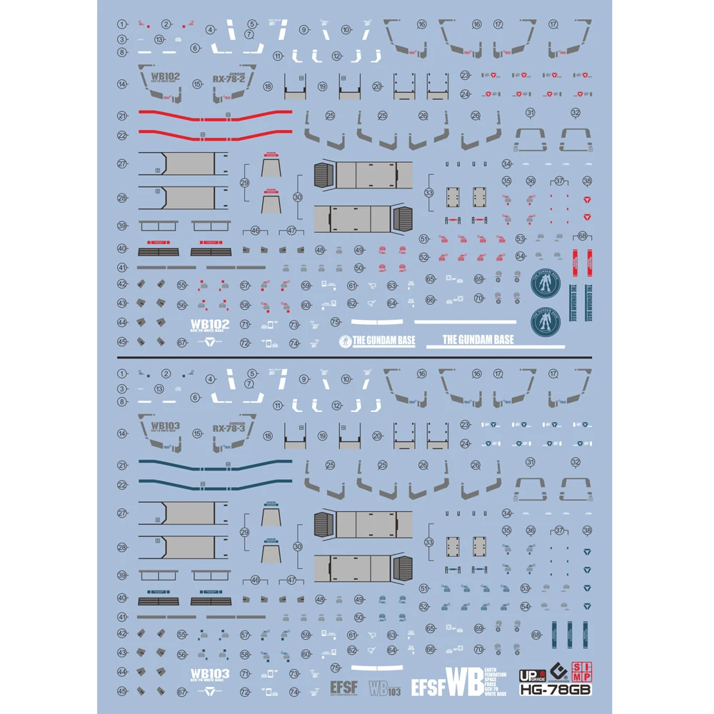 EVO Model Decals HG78GB For HG 1/144 RX-78-2 BEYOND GLOBAL Fluorescent Water Stickers Hobby DIY Modified Parts