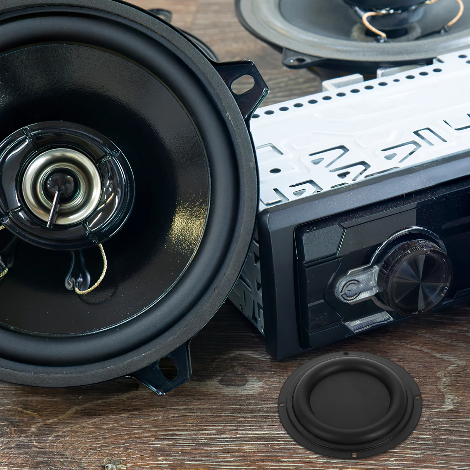 

Bass Radiator Horn Subwoofer Speaker Diaphragm Car Loudspeaker Vibrating Membrane Audio Round Plate Rubber Membrane Low