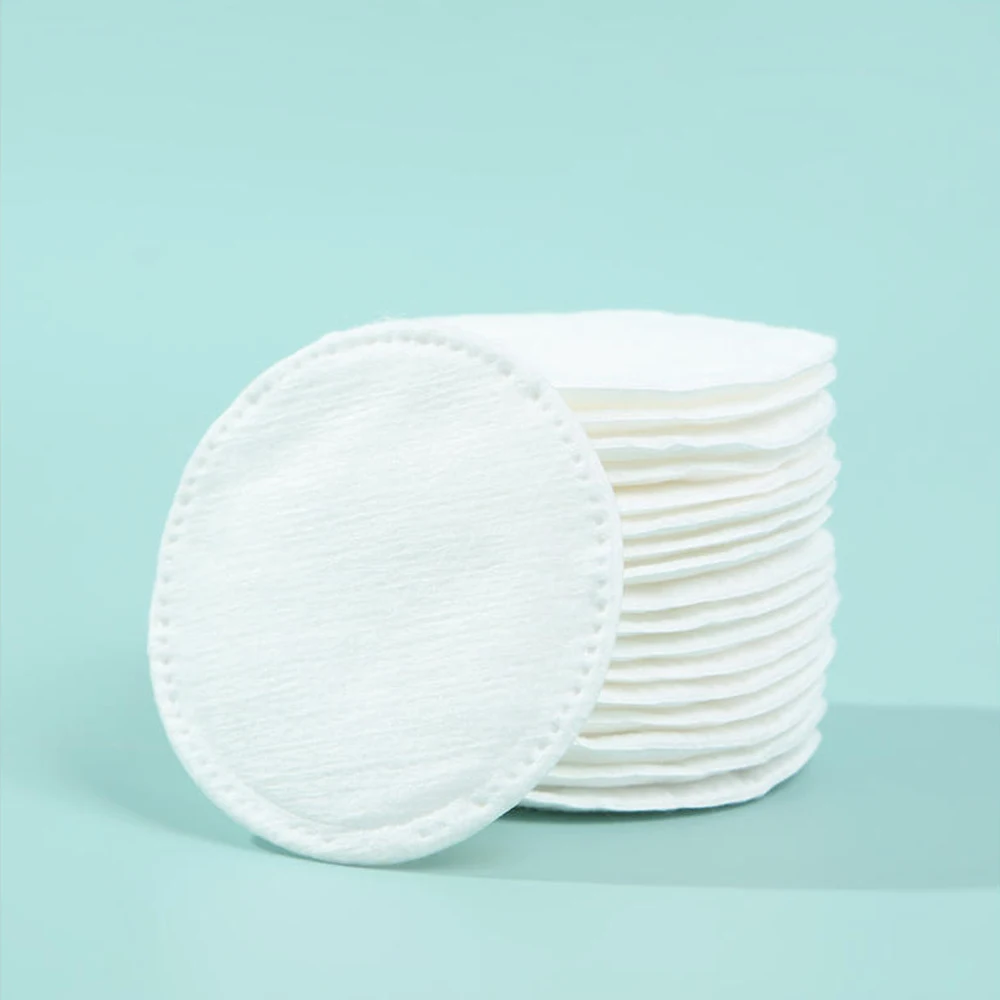 100 Stück/Packung weiche und atmungsaktive runde Make-up-Entferner-Pads, doppelseitig strukturierte Wattepads, die für die tägliche Gesichtsreinigung verwendet werden