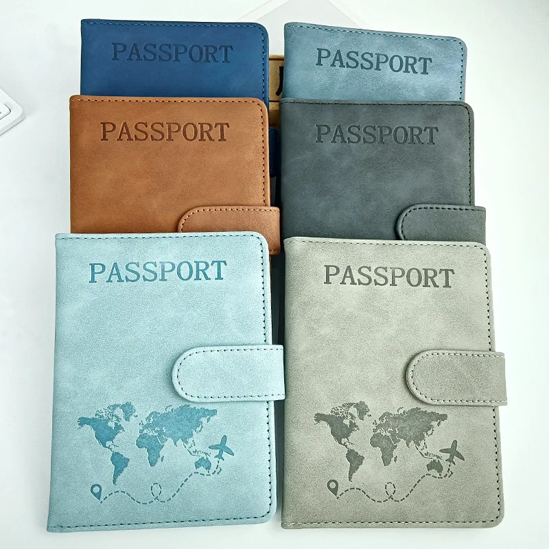 RFID Blocking Multi-cards PU Leather Women Wallet Large Capacity Multi-function Passport Coin Purse for Mens