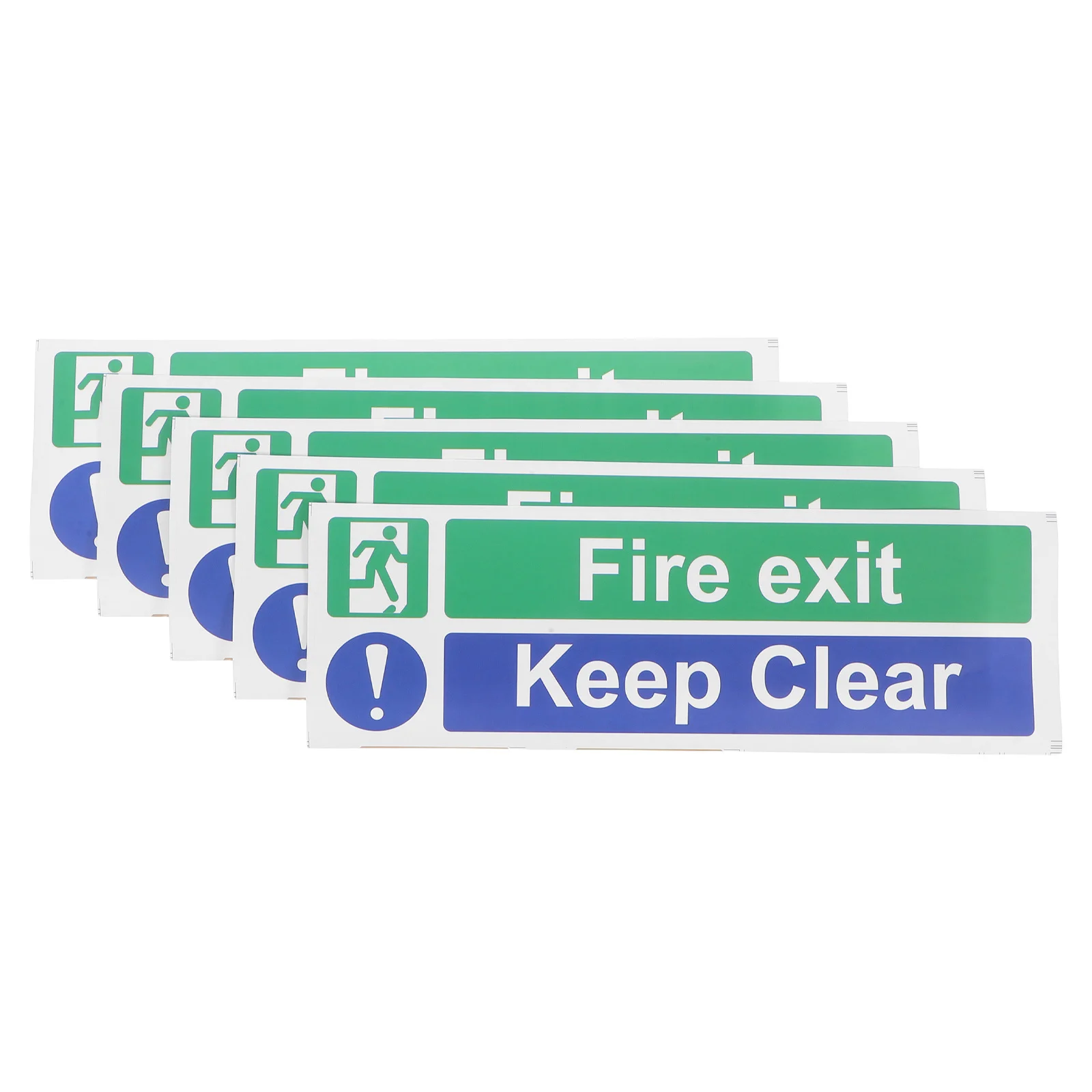 5 قطعة ملصق تذكير للخروج عالي الالتصاق ملصق أمان متين لممر مكتب مول والمدرسة مخرج الطوارئ علامة تحذير واضحة #5