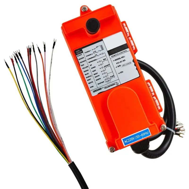 B16C-Industrial Crane Controller 2 Transmitter 1 Receiver Wireless Crane Remote Hoist Crane Switch For Hoist Crane Lift AC 220V